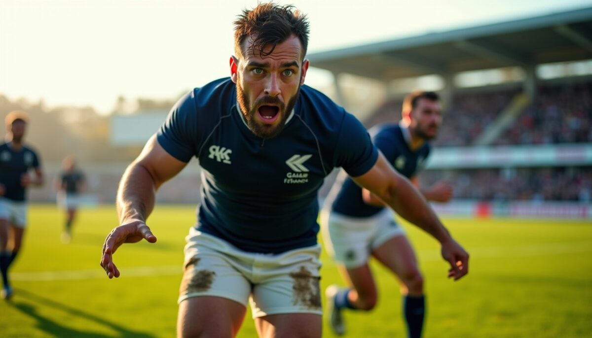 Rugby : Damian Penaud découvre une règle de placage en zone d’avancée, en plein match